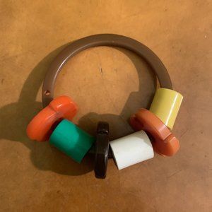 Vintage bakelite 1930’s teething ring and rattle.